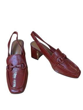 Donald Pliner Loafer Slingback Pump in cranberry 8 NWT